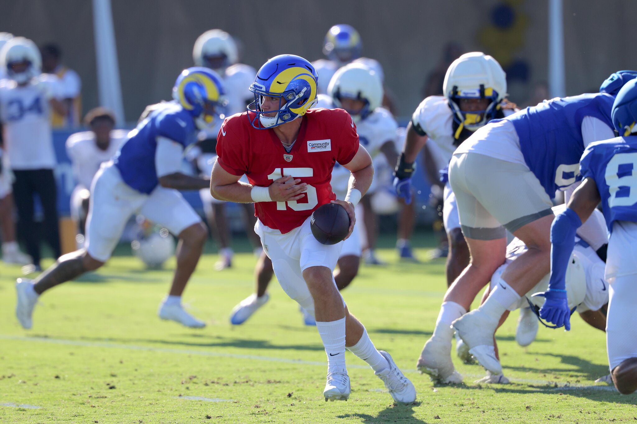 What Ty Simpson is being criticized for in training camp