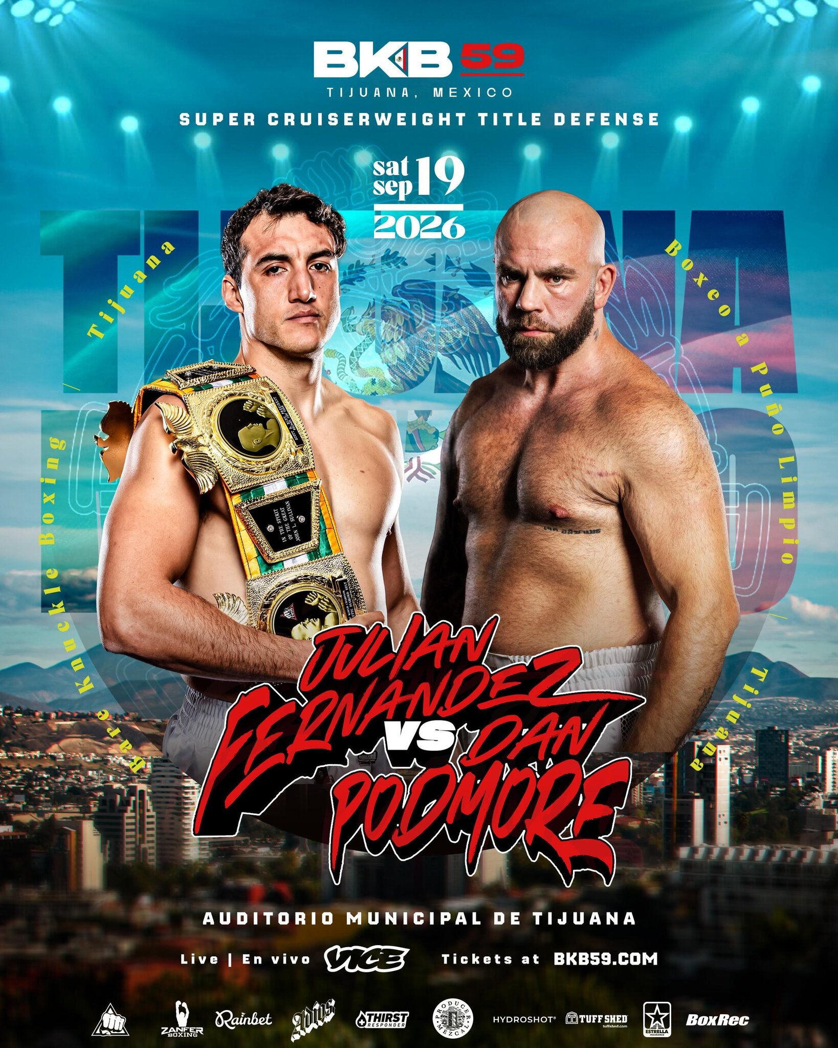 BKB 59 championship doubleheader booked for Sept. 19 in Mexico