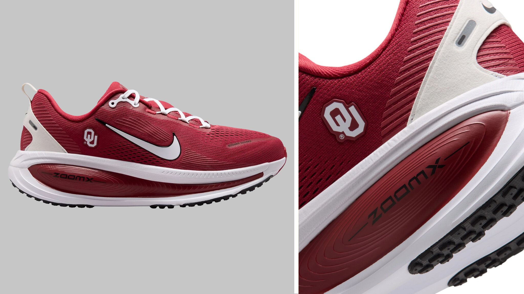 Nike releases Oklahoma Vomero 18 running shoes ahead of 2026 college football season