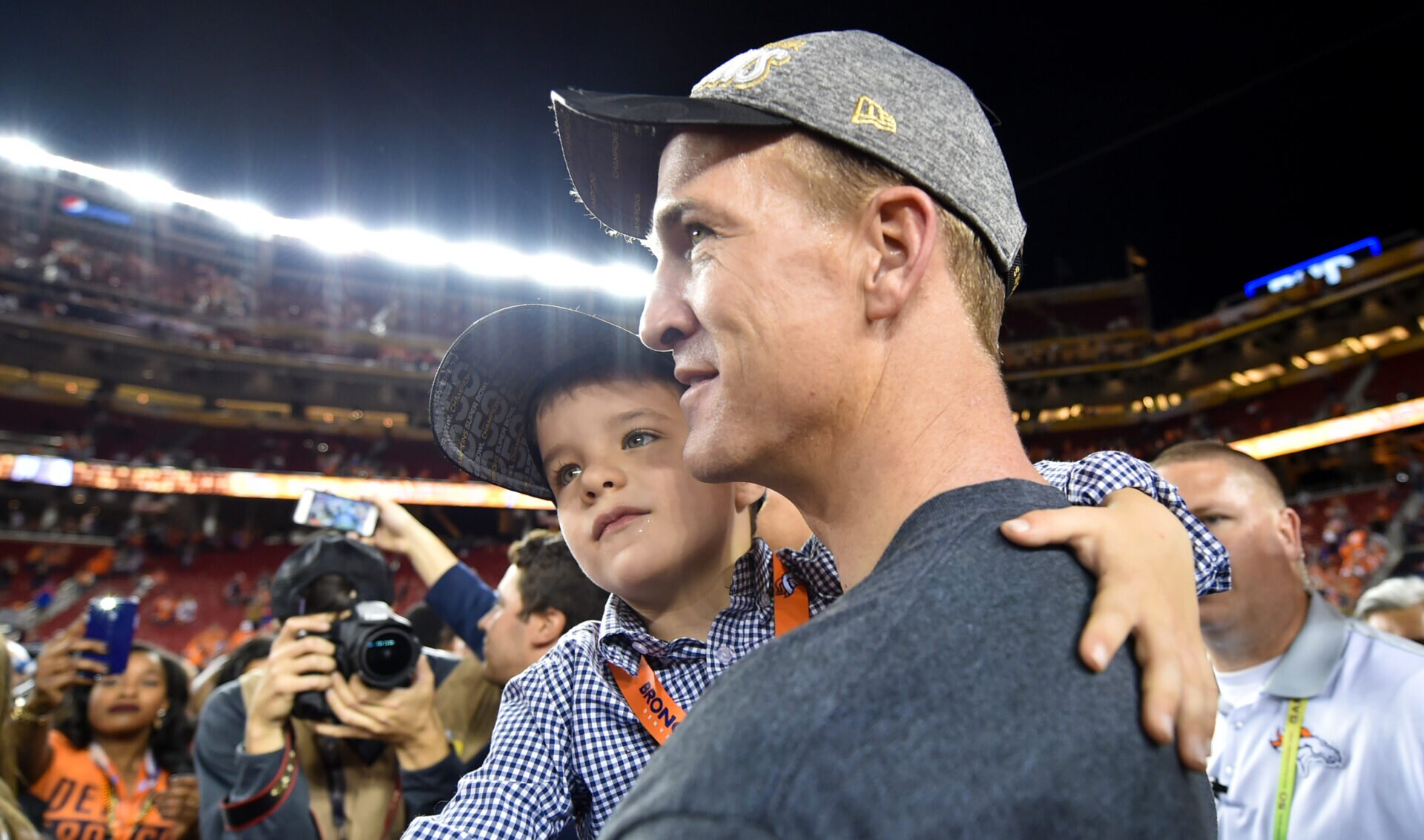 ESPN 2 announcers were thrilled to call Peyton Manning’s son’s first high school play