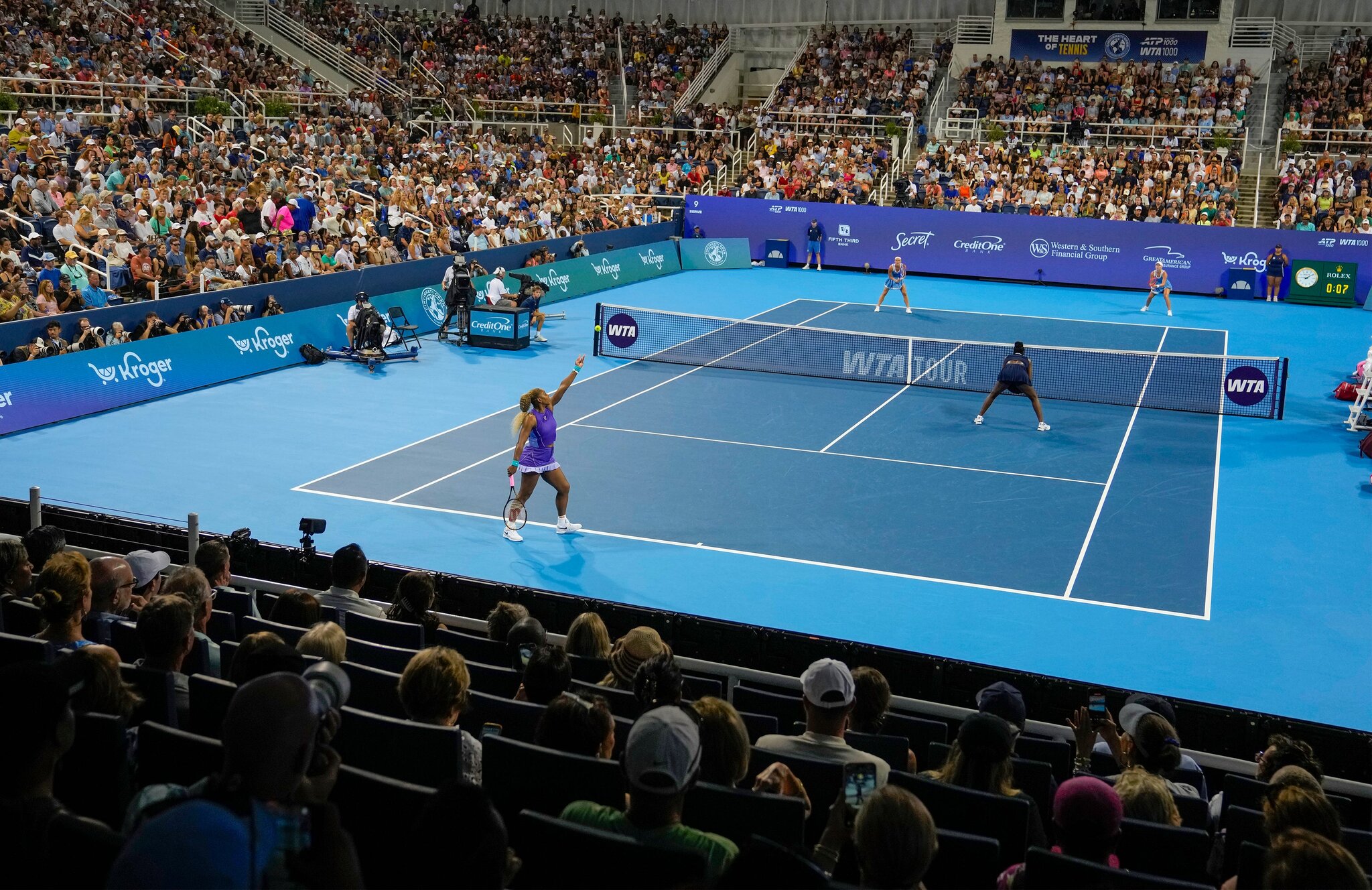 Peyton Stearns says lack of crowd support vs Williams sisters 'stung