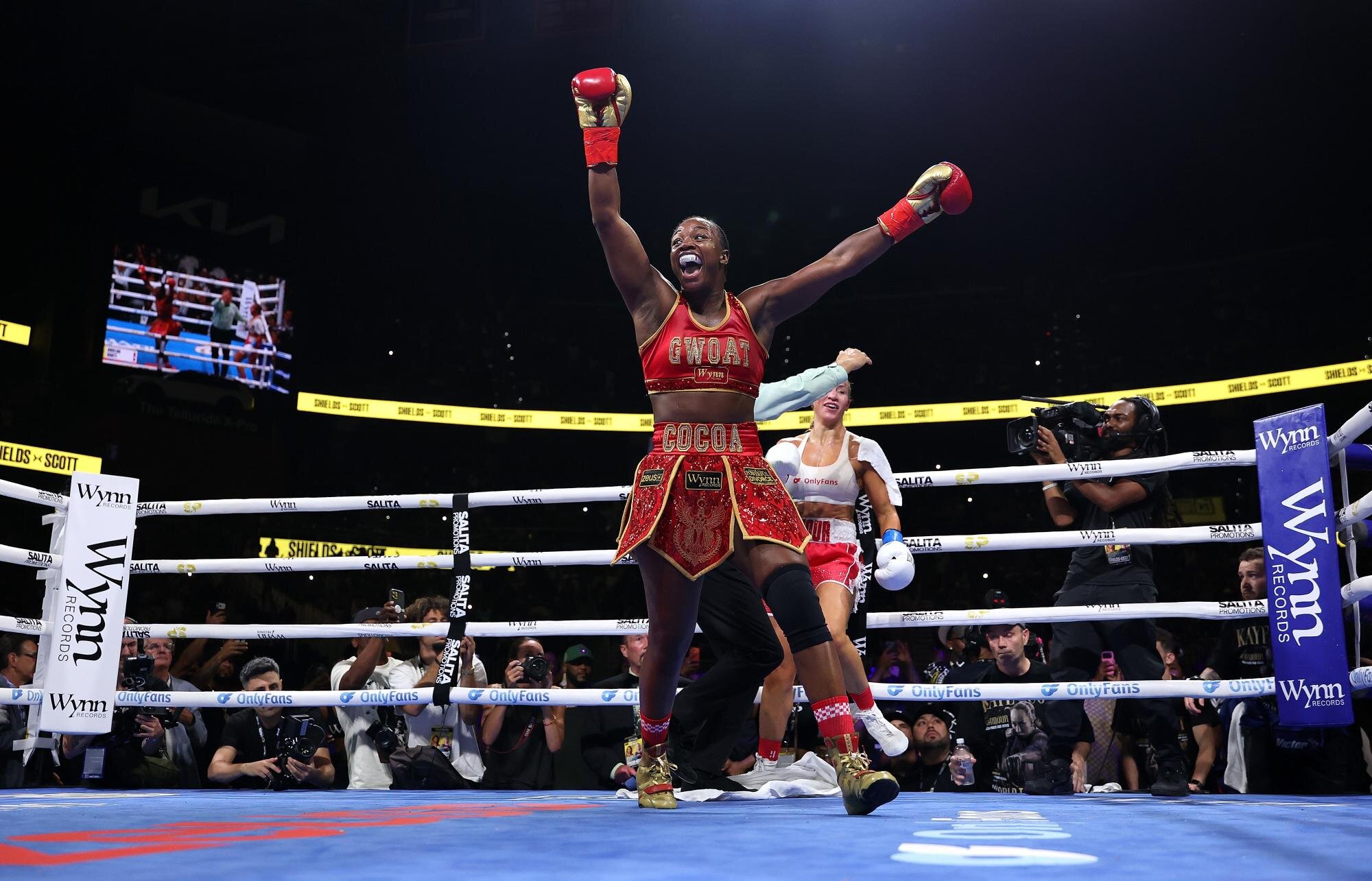 Claressa Shields eyes Britain’s Price after stopping Kaye Scott to reclaim titles