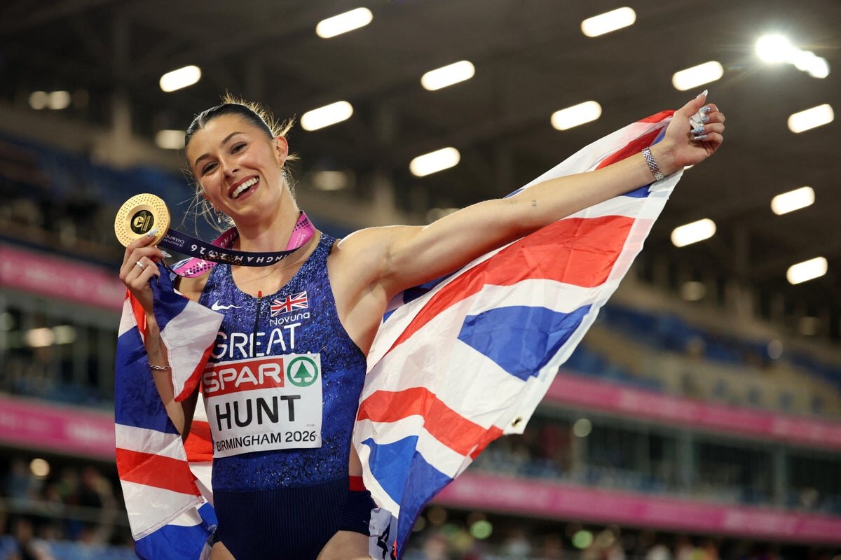 Britain’s Amy Hunt storms to women’s 100m gold at European Athletics Championships