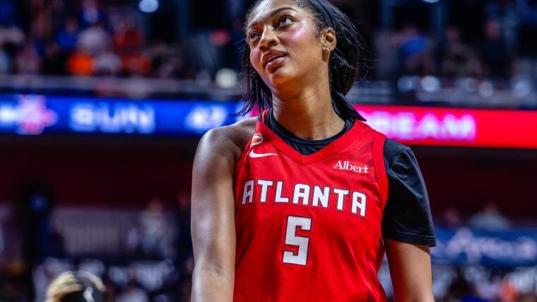 Dream's Angel Reese had a strong reaction to flagrant foul call amid blowout win