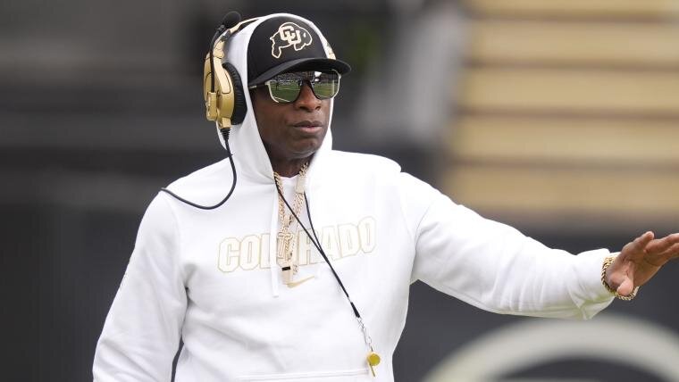 Deion Sanders press conference from 2026 Colorado Buffaloes Media Day