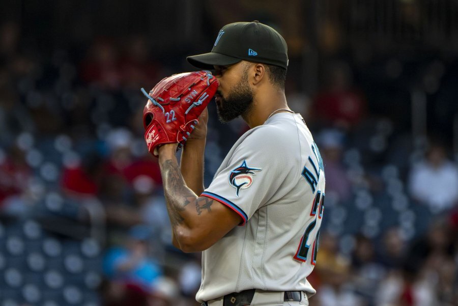 Record-setting Sandy Alcantara aces Phillies to push Marlins to .500