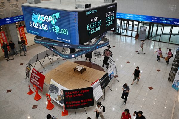 Chip stocks are in freefall from Seoul to Wall Street. Amazon, Meta, and Microsoft report this week