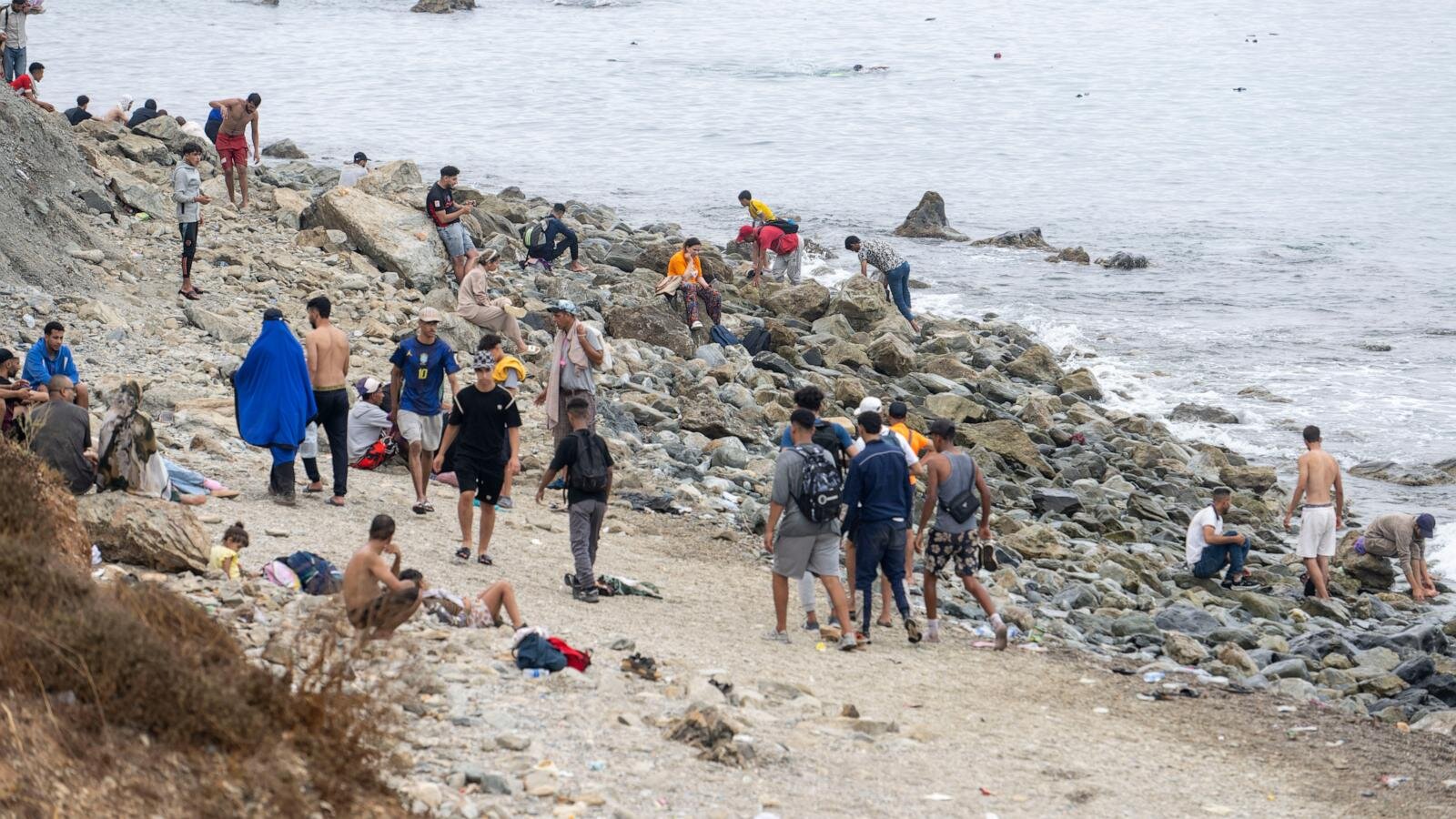 Spain's PM blames trafficking as 60K cross into Ceuta from Morocco, with 41 deaths