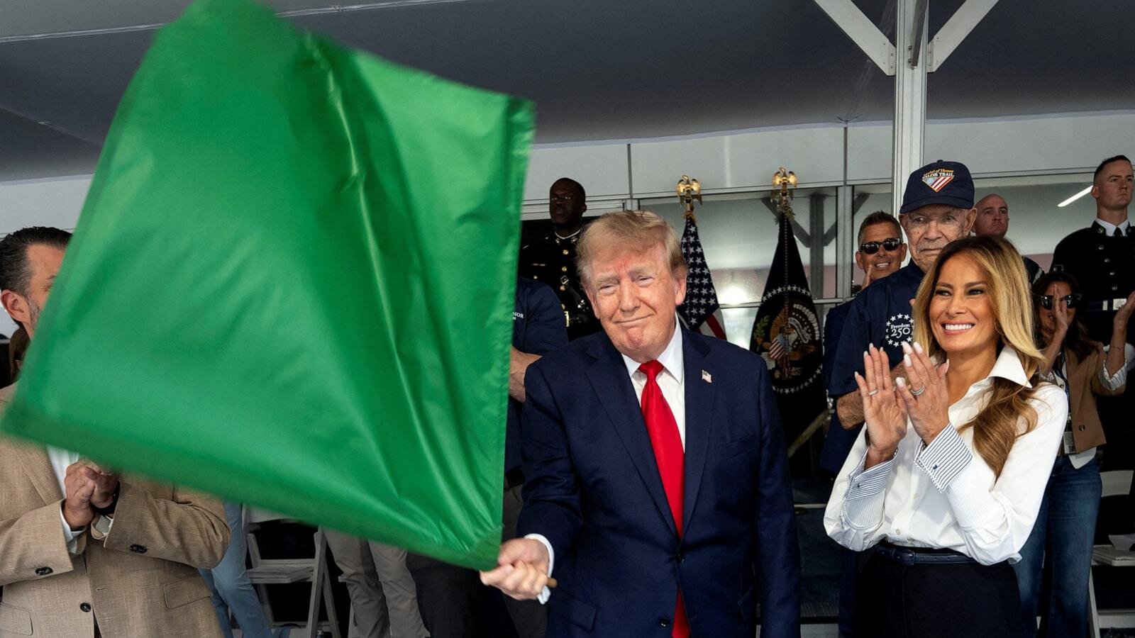 Trump waves green flag to start IndyCar race on the streets of the nation's capital