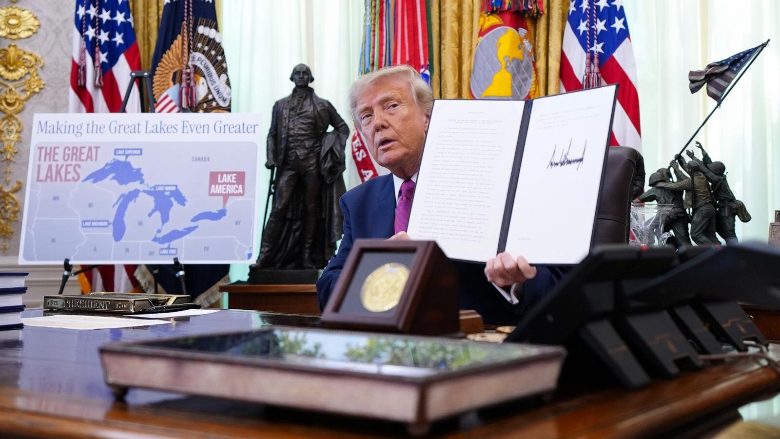 Trump signs executive order renaming Lake Ontario to 'Lake America
