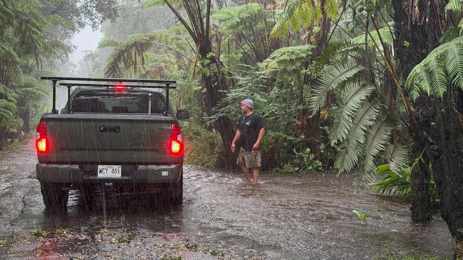 Lala weakens to tropical storm, brings heavy rain, wind, flooding to Hawaii