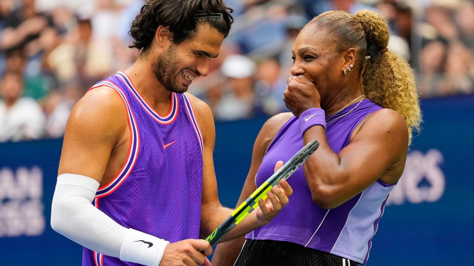Top tennis stars team up for the U.S. Open mixed doubles tournament, in photos