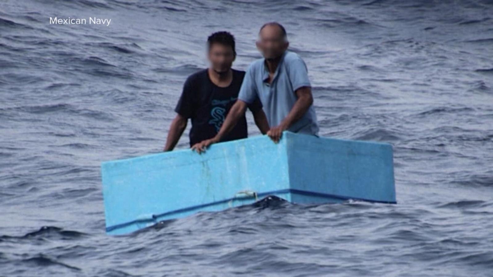 Fishermen rescued after 5 days at sea inside cooler