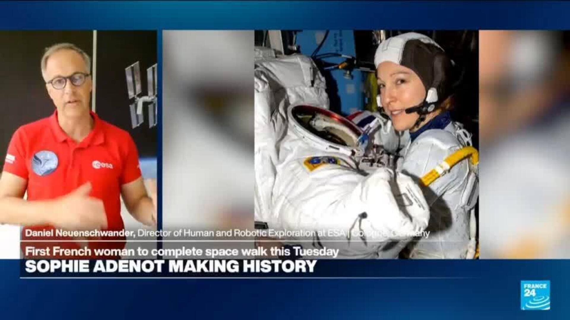ISS: Sophie Adenot and Anil Menon conduct spacewalk to replace space-to-ground antenna