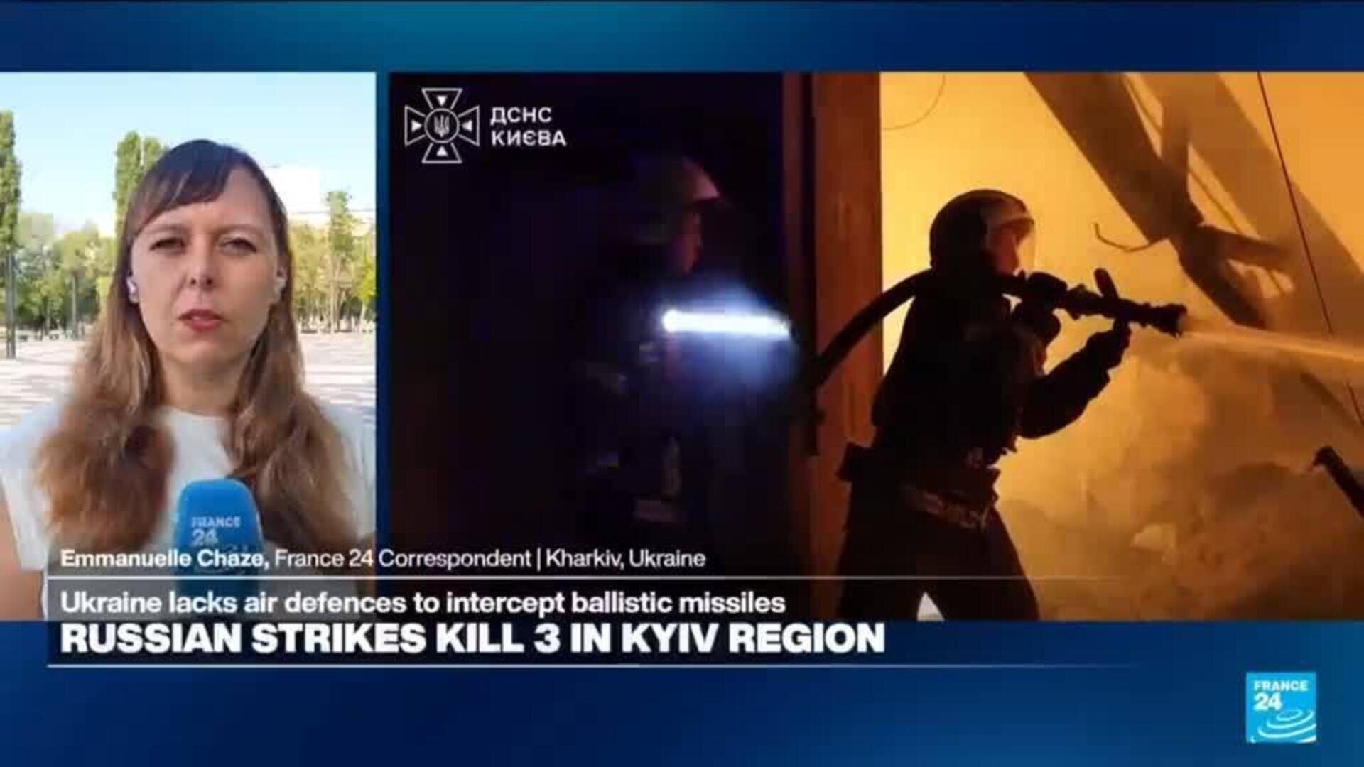 Russian strikes kill three near Kyiv, Zelensky makes landmark visit to Serbia