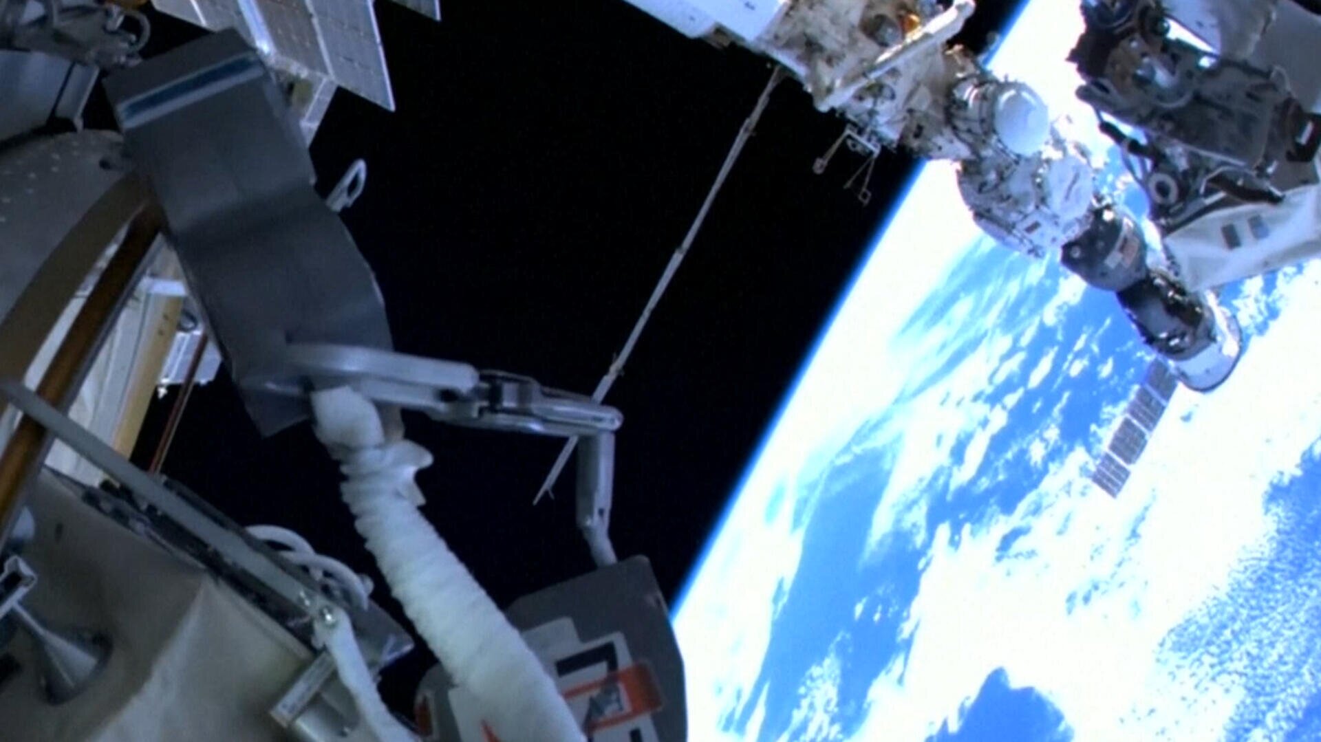 French astronaut takes third spacewalk outside ISS in all-female mission