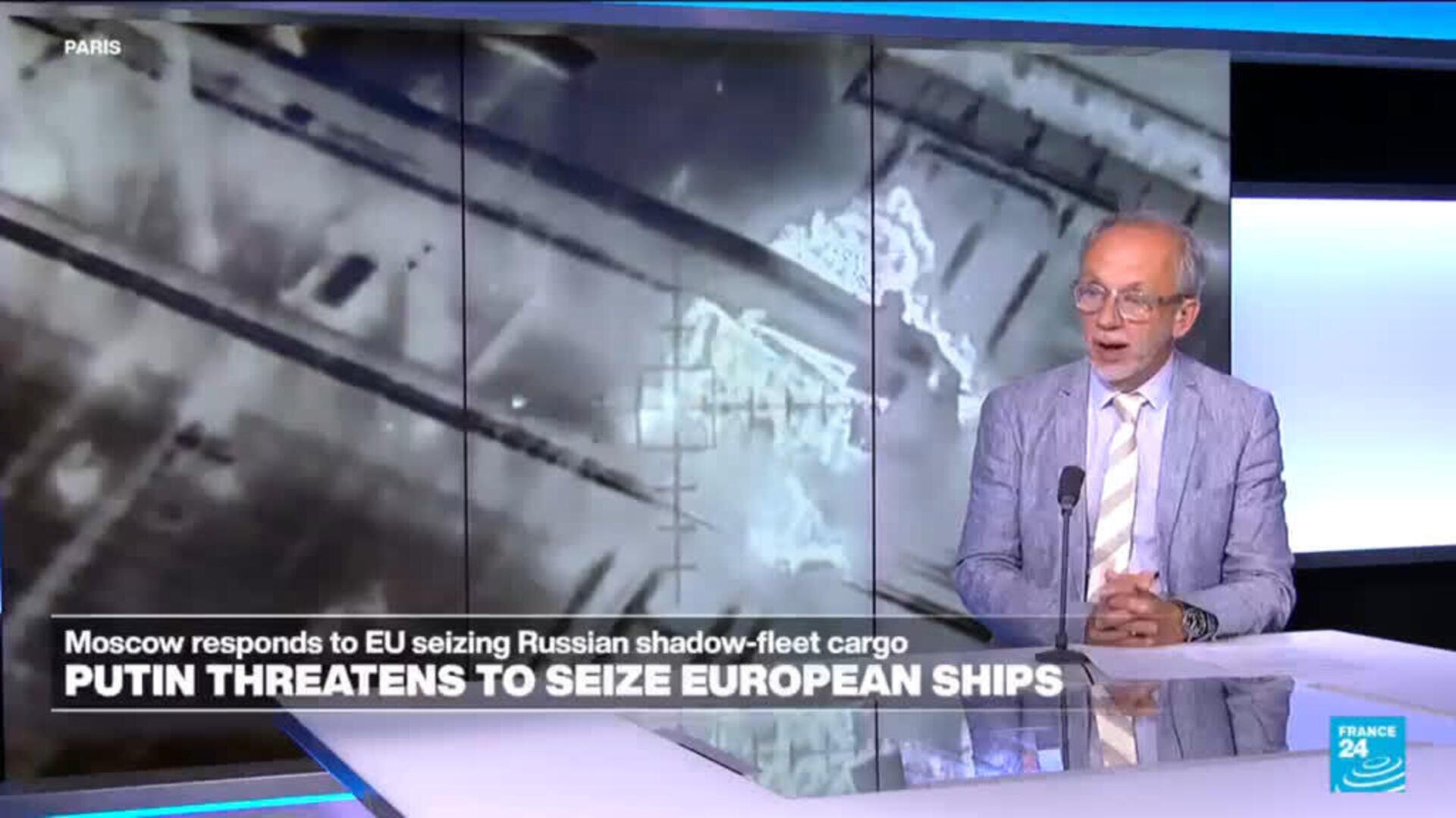 Putin threatens to seize European ships