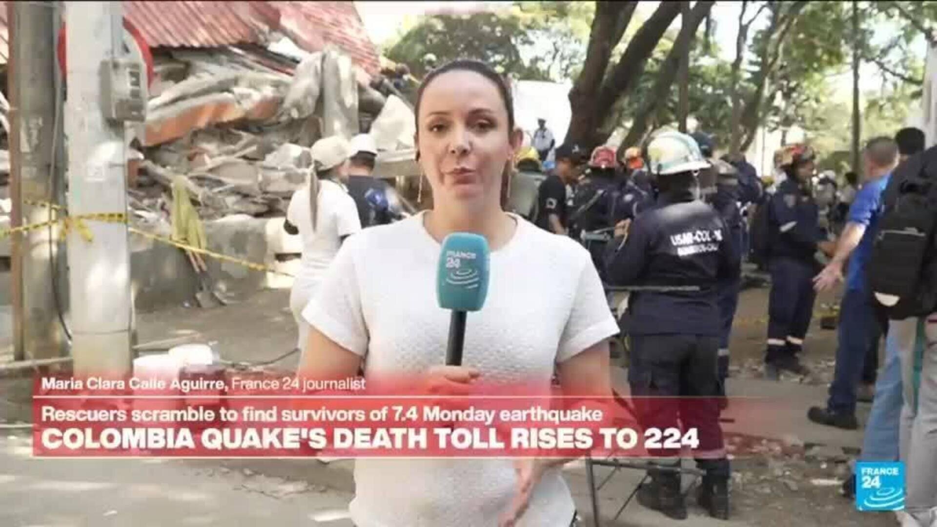 Death toll from Colombia earthquake continues to rise