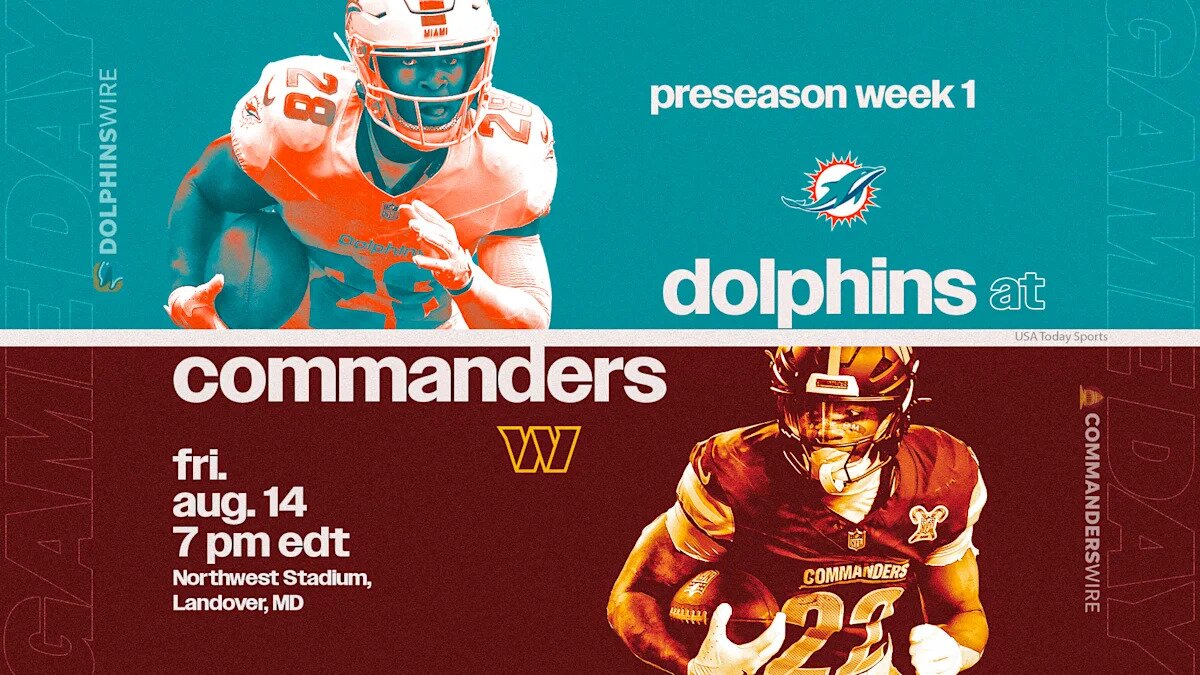 Where to watch Commanders vs. Dolphins today: Time, TV channel for preseason game