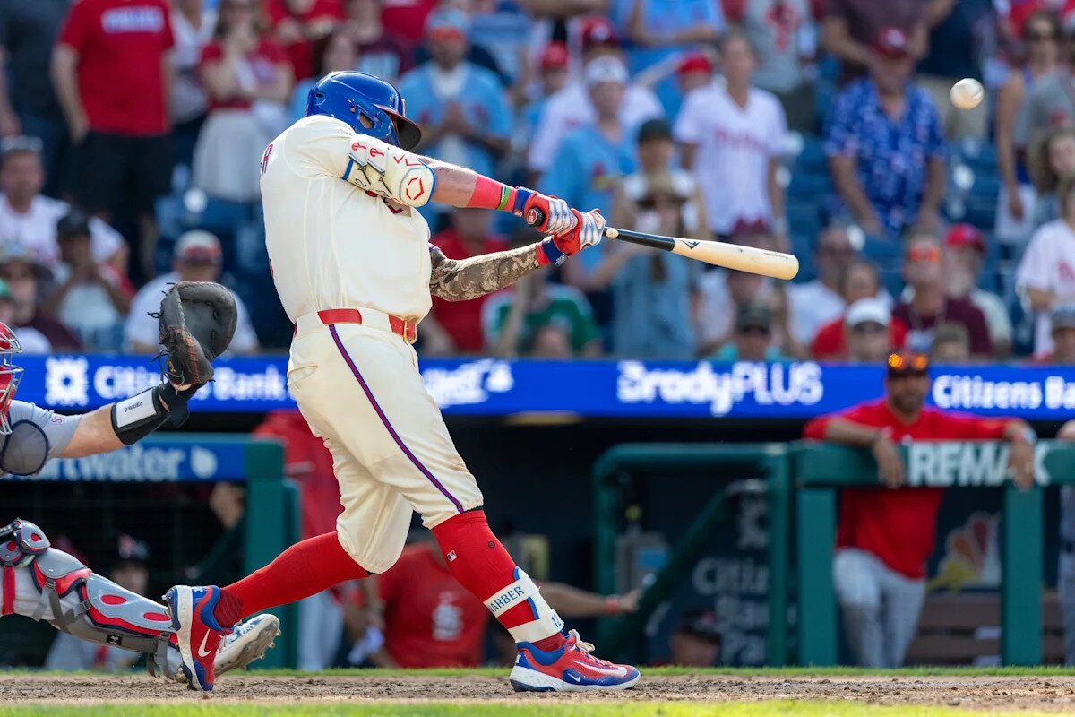 MLB home run leader Schwarber punctuates Phillies' unlikely comeback win over the Cardinals