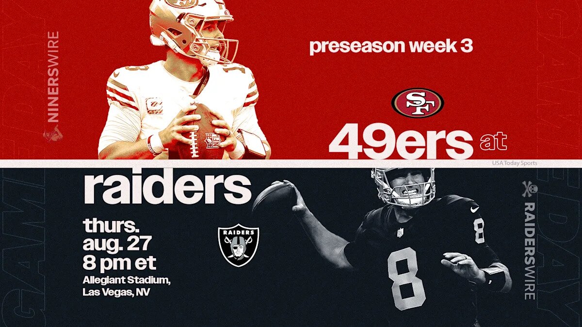 How to watch Raiders vs 49ers preseason Week 3 game today