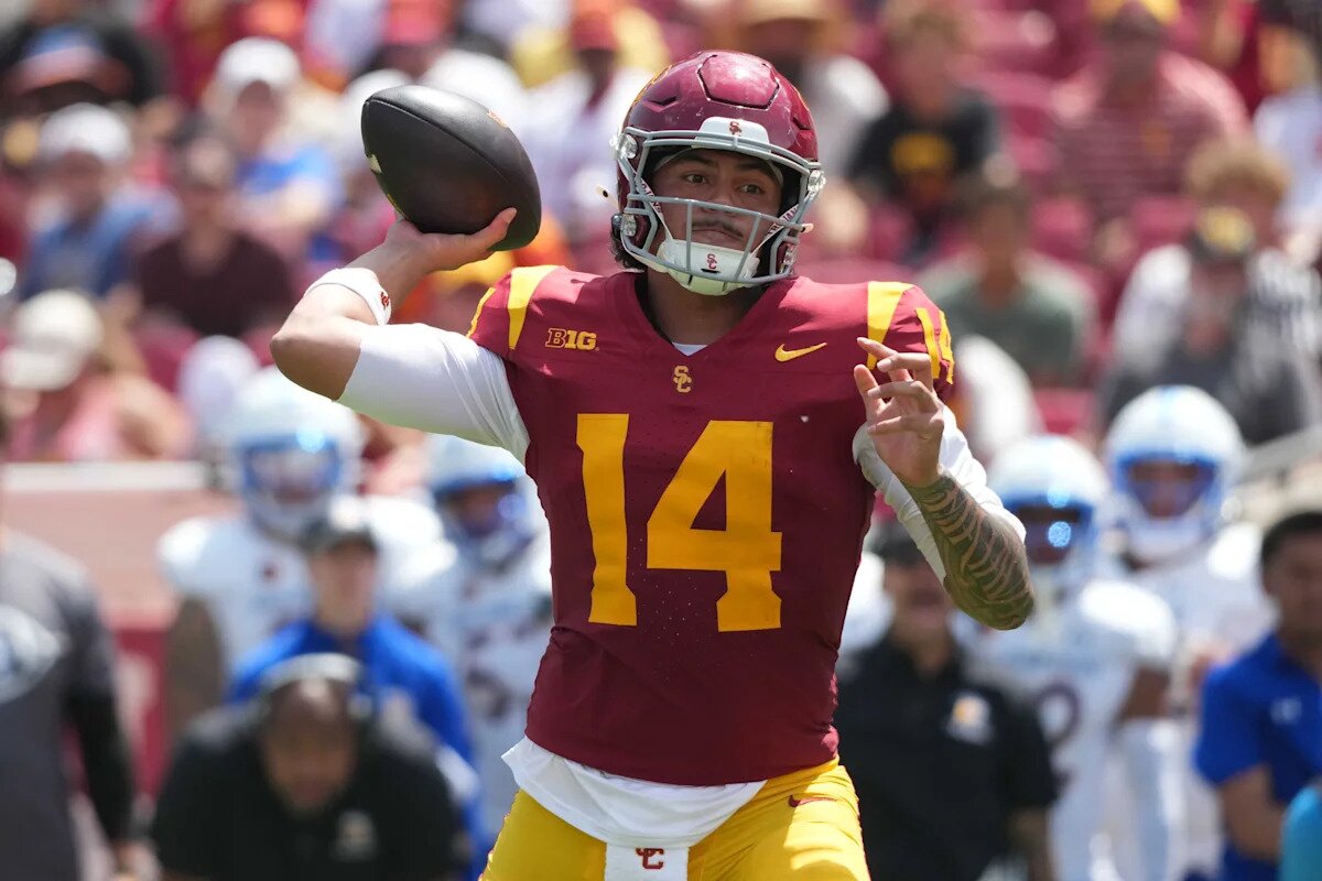 Jayden Maiava, Jide Abasiri discuss USC’s victory over San Jose State