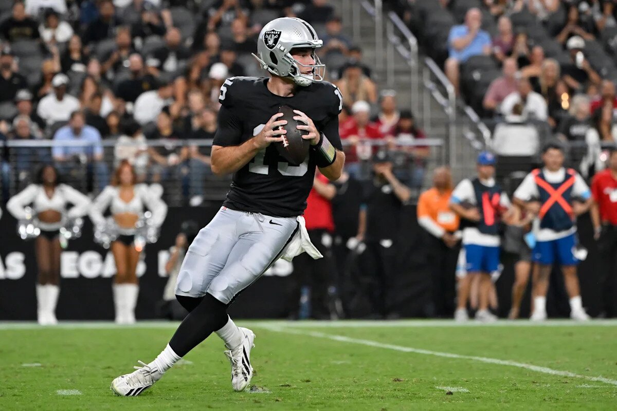 Fernando Mendoza dives into video study after Raiders' loss in preseason opener