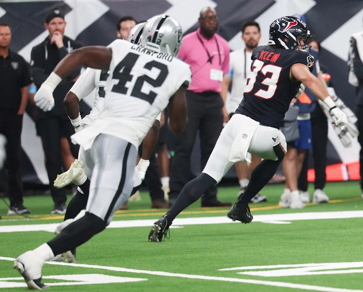 Everything Texans TE Marlin Klein said following Houston's preseason loss versus Raiders