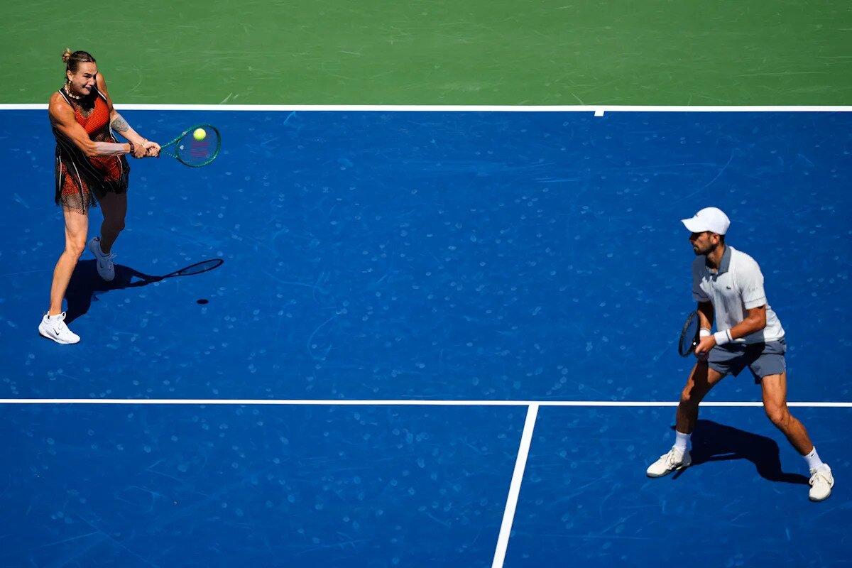 Sabalenka and Djokovic fall in first match as the US Open mixed doubles begins