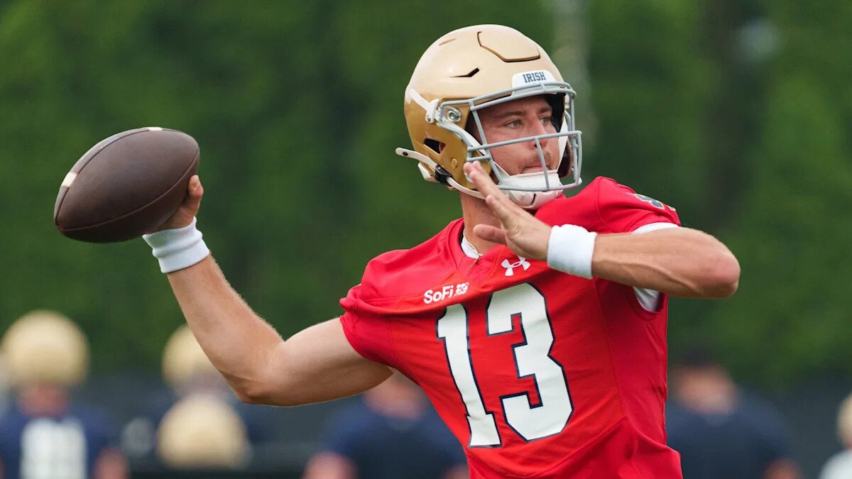 CJ Carr returns to No. 4 Notre Dame trying to ignore the hype while producing results