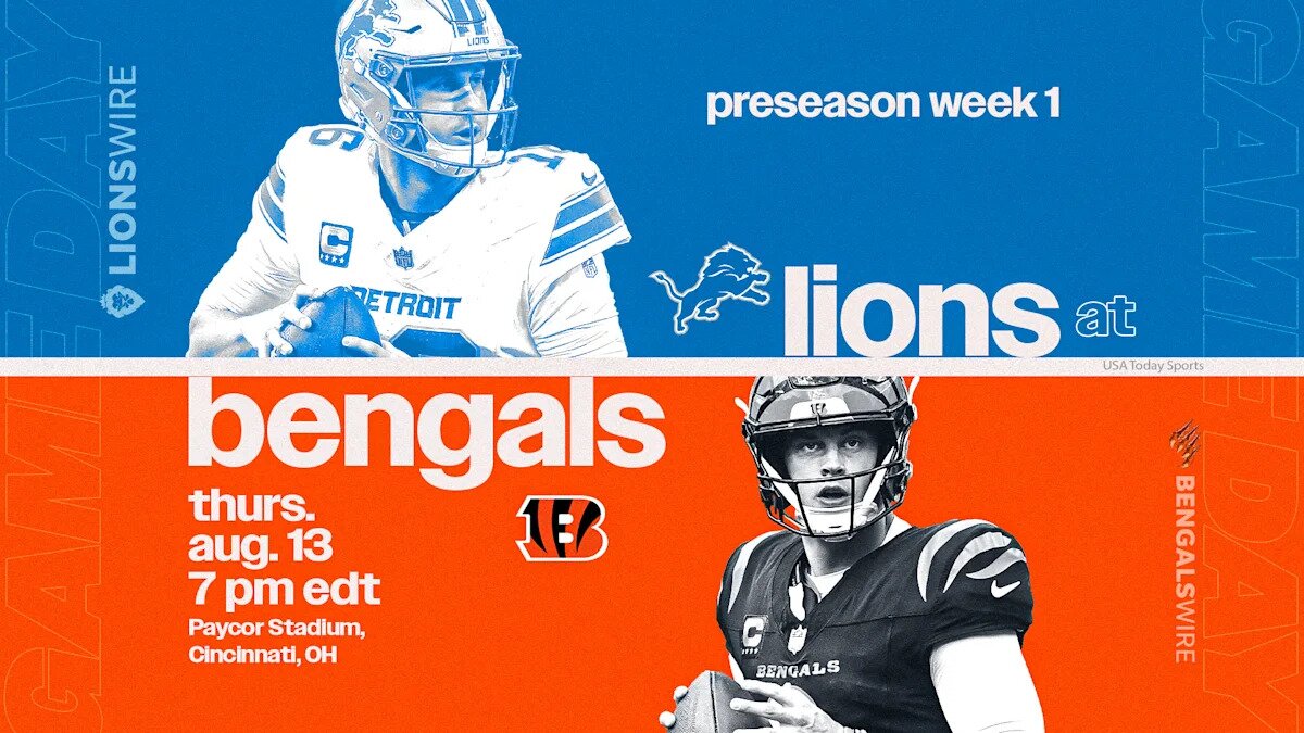 Where to watch Detroit Lions vs. Cincinnati Bengals in NFL preseason