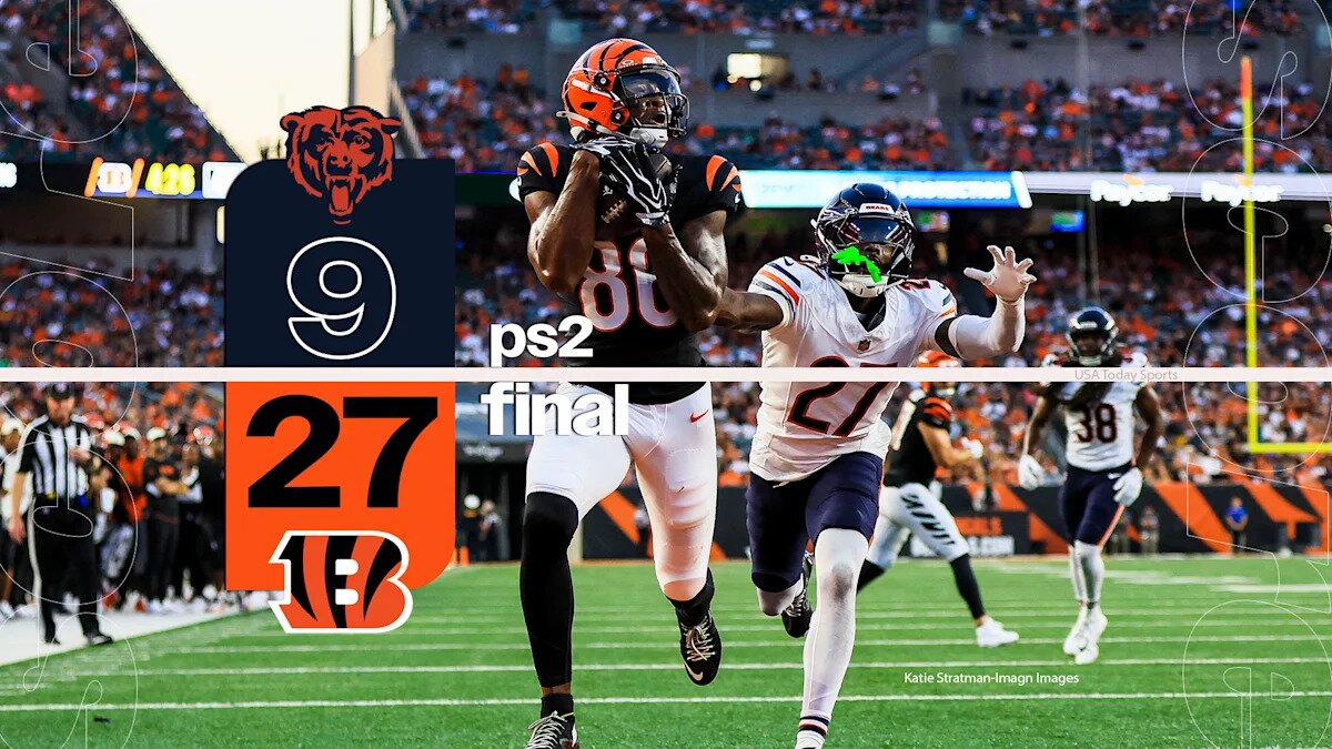Instant analysis from Bears' 27-9 preseason loss to Bengals