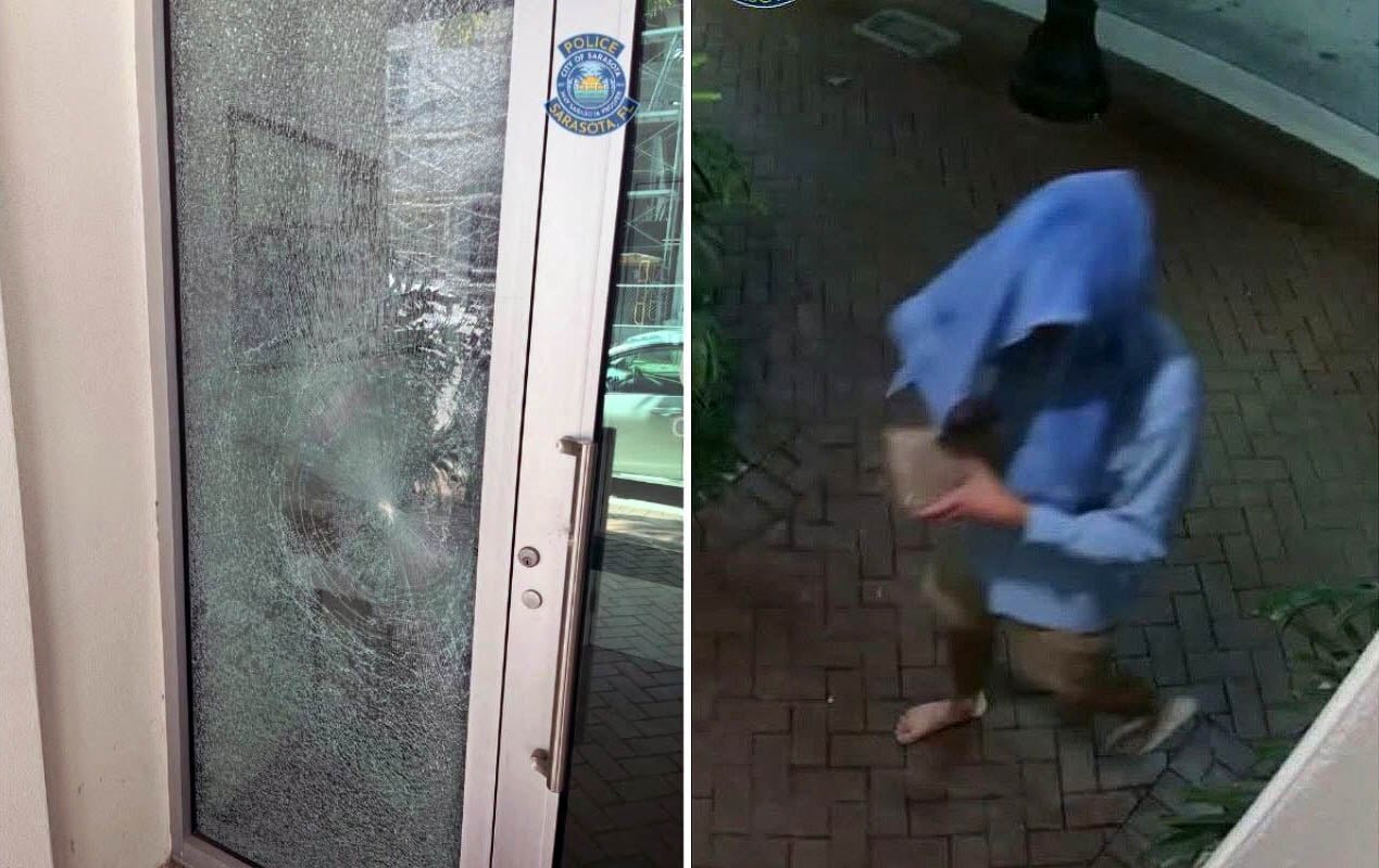 Florida man arrested for throwing a brick through window of Sarasota synagogue