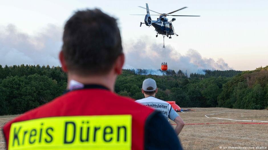 Germany news: Wildfire forces evacuations in western woods