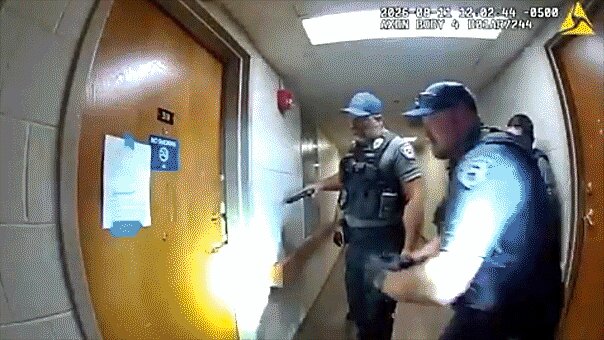 Man accused of aiming flamethrower at officers serving eviction notice in wild bodycam video
