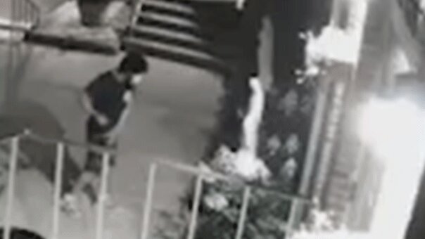 Masked man caught on camera smashing Virgin Mary statue with a hammer outside NYC church