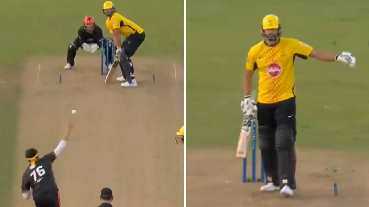 Tim David questions Usman Tariq's action, gestures 'no-ball' after dismissal