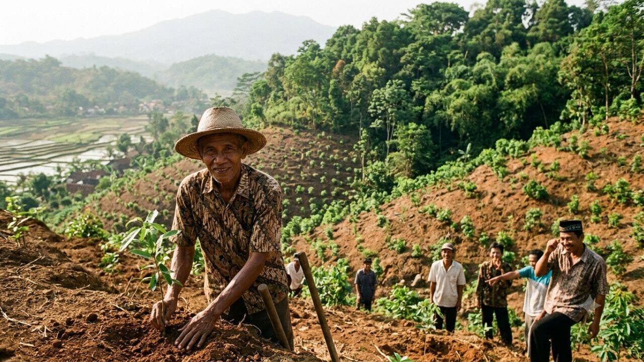In 1996, Indonesia’s mocked tree planter planted 11,000 trees and changed a land forever