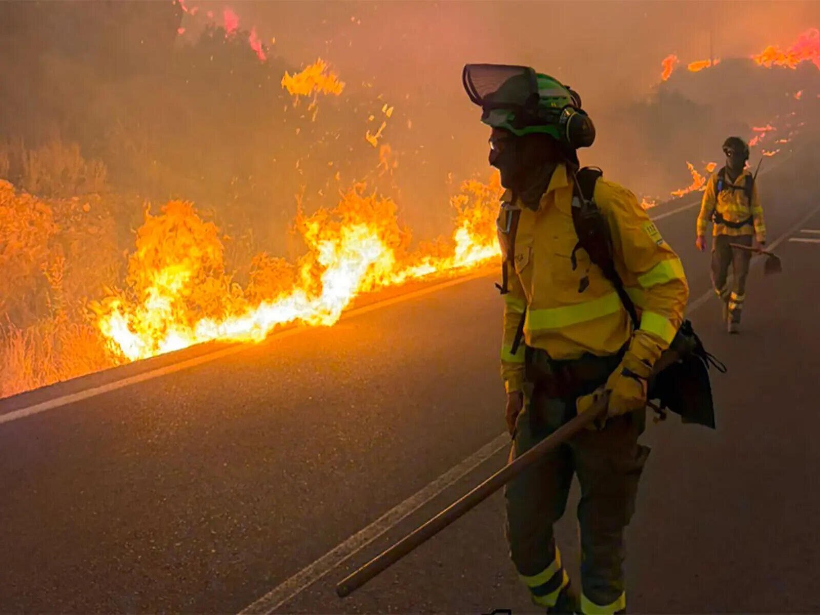 Three firefighters killed as deadly wildfires rage across southern Europe