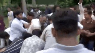 Clash erupts at Pappu Yadav's press meet; man carrying knife detained