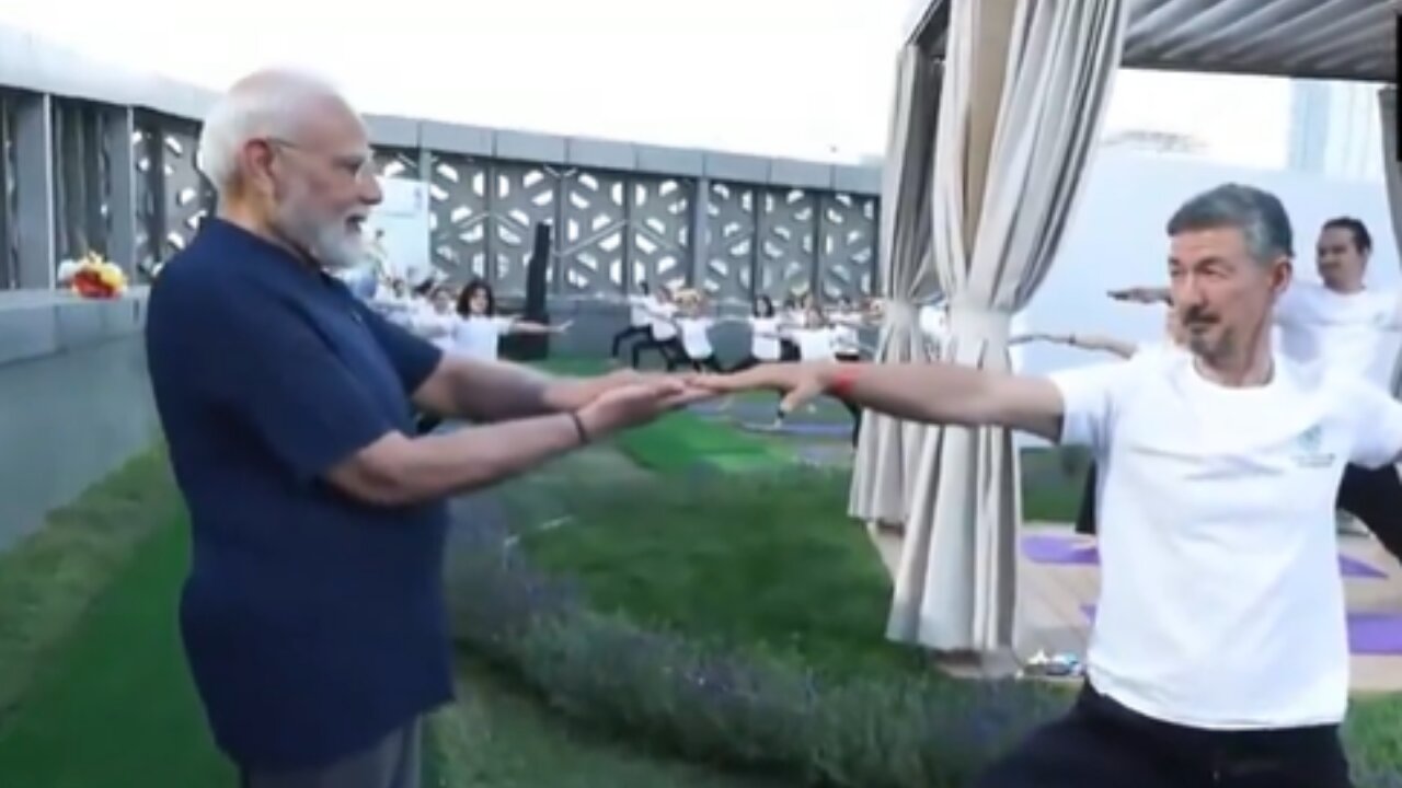 PM Modi takes part in yoga session during Uzbekistan visit