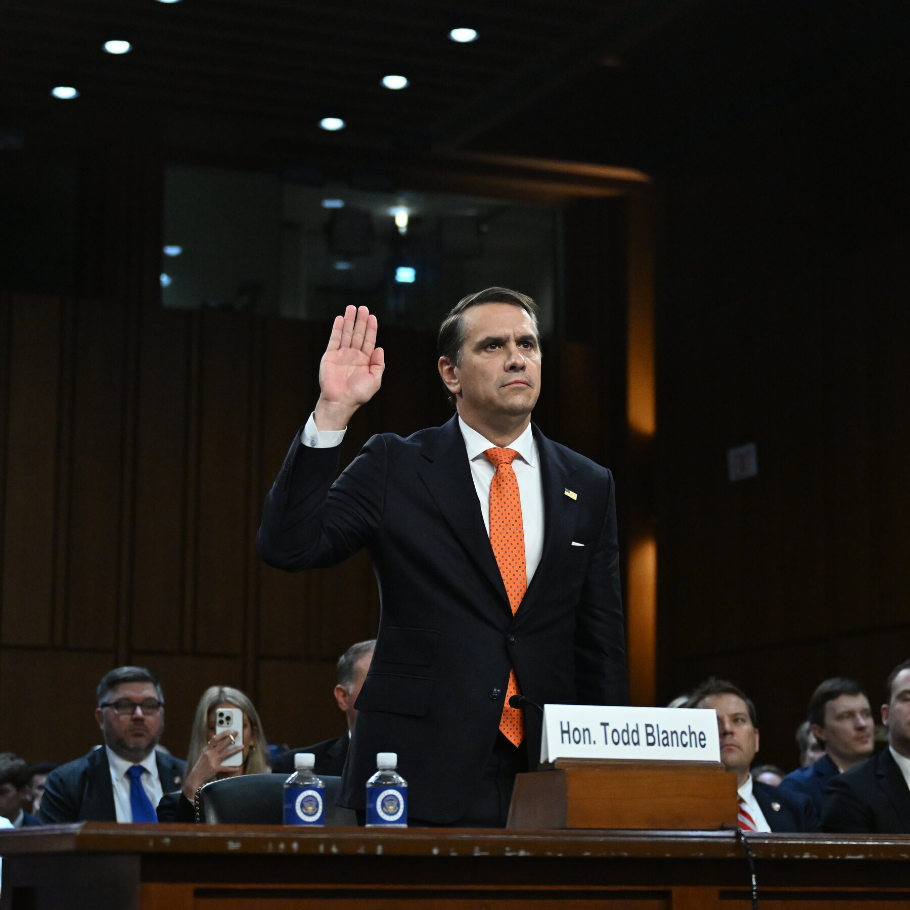 Senate Democrats Press Blanche on Times Subpoenas