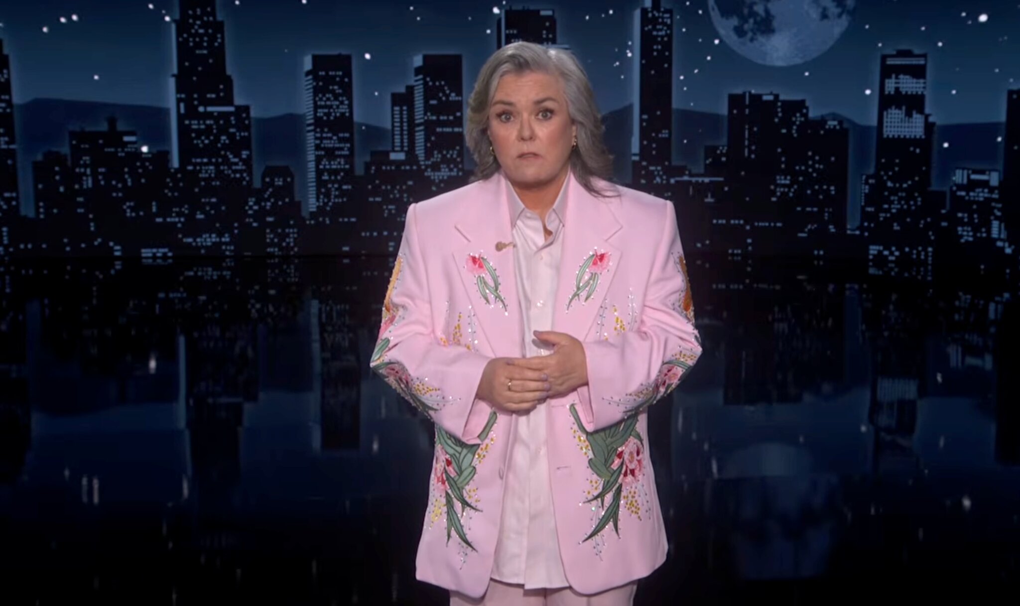 Rosie O’Donnell Shines in ‘Jimmy Kimmel Live’ Hosting Debut, Attacks ‘Mango Mussolini’ Trump and Gives Moving Hayden Panettiere…