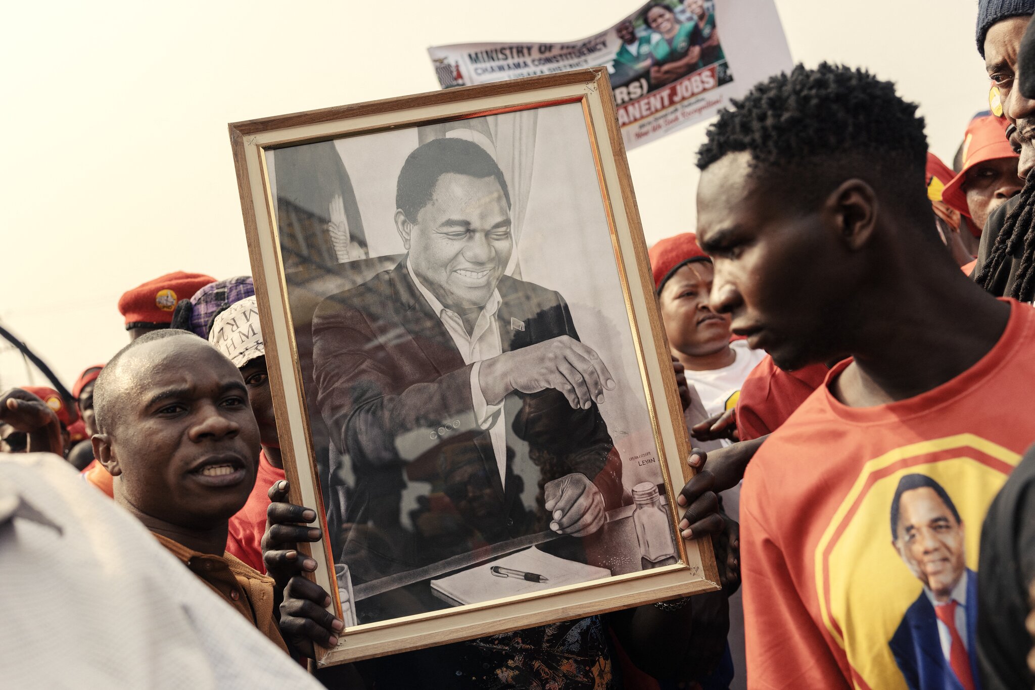 Zambia incumbent takes early election lead as opposition alleges armed raid