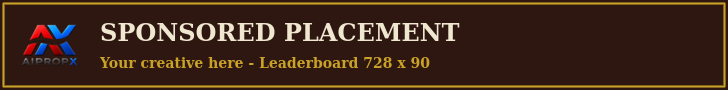 Sample leaderboard banner creative with the AIPROPX logo — 728 by 90 pixels